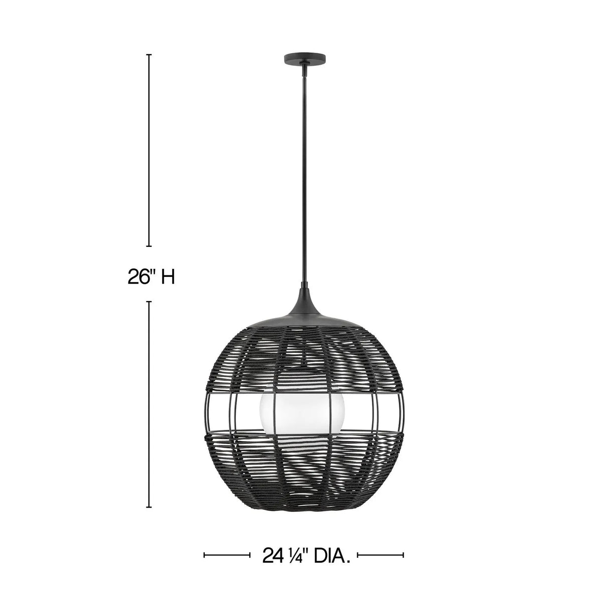 Hinkley Lighting - Maddox Hanging Lantern - 19675BK | Montreal Lighting & Hardware