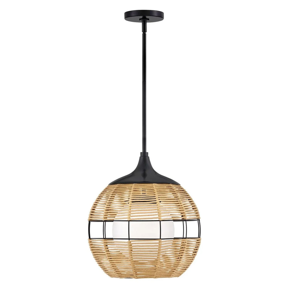 Hinkley Lighting - Maddox LED Pendant - 19677BK-NAT | Montreal Lighting & Hardware