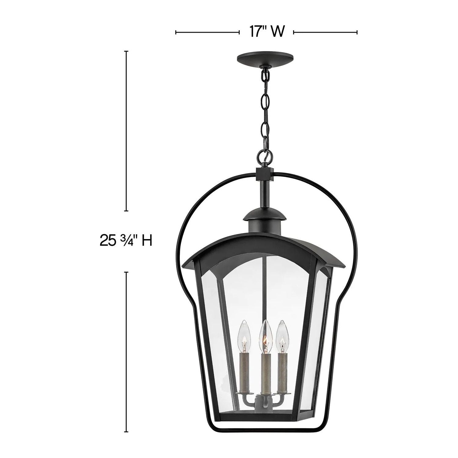 Hinkley Lighting - Yale Hanging Lantern - 13302BK | Montreal Lighting & Hardware