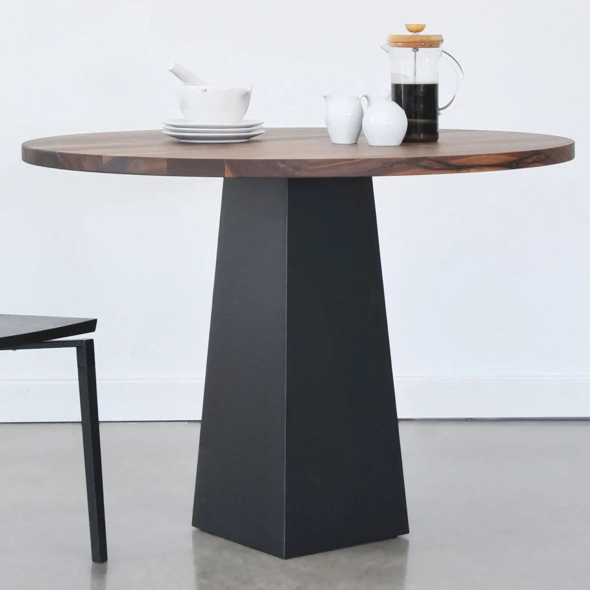 Hollis+Morris - Brockton Dining Table - BROC-LG-OKB-BK | Montreal Lighting & Hardware