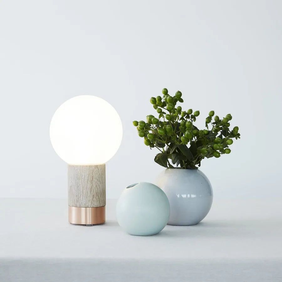 Hollis+Morris - Catkin Table Lamp - CATKTABLE-OKB-BBR | Montreal Lighting & Hardware