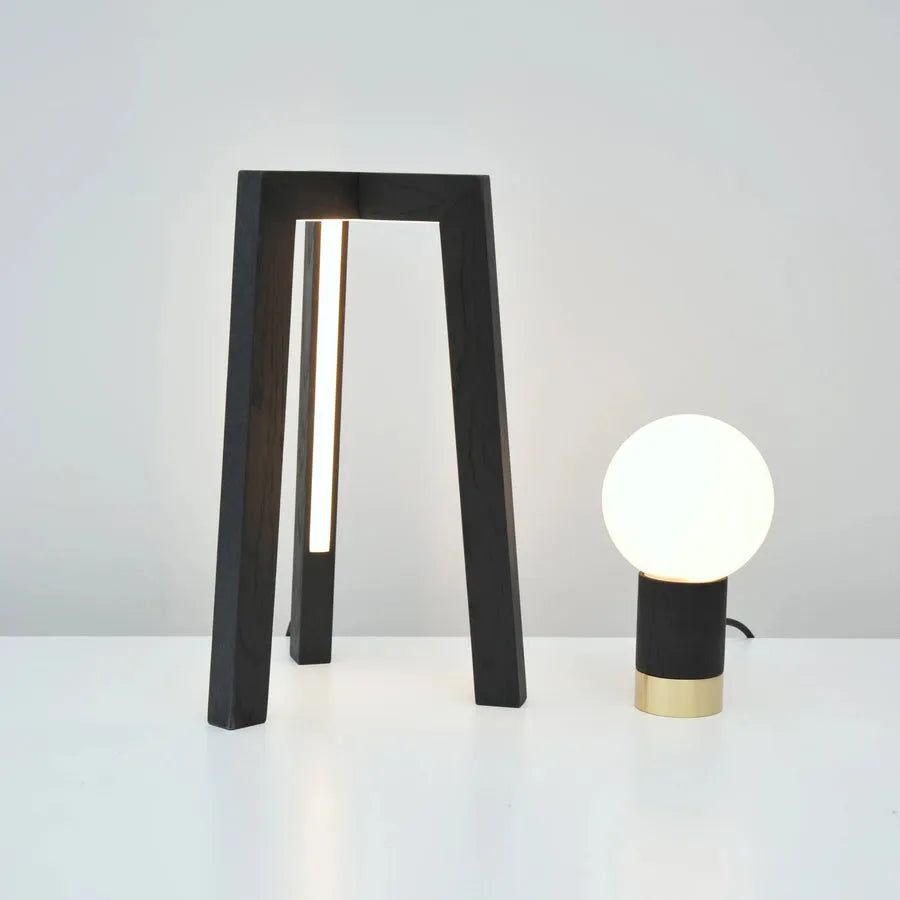 Hollis+Morris - Catkin Table Lamp - CATKTABLE-OKB-BBR | Montreal Lighting & Hardware