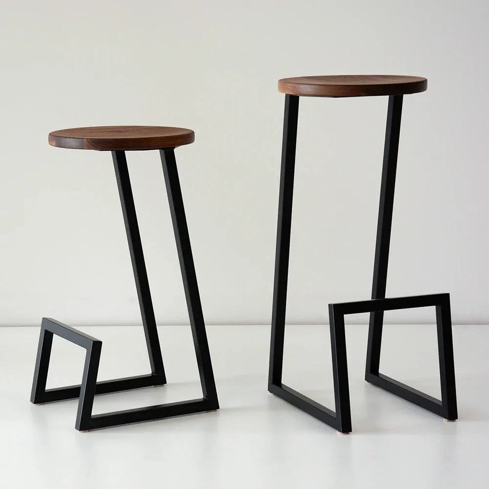 Hollis+Morris - Corktown Stool - CORKBAR-OKB-BK | Montreal Lighting & Hardware