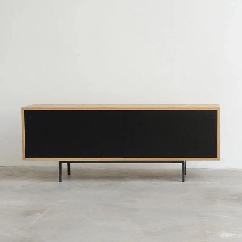 Hollis+Morris - Fairbanks Sideboard - FAIR-LG-OAK-BLK | Montreal Lighting & Hardware