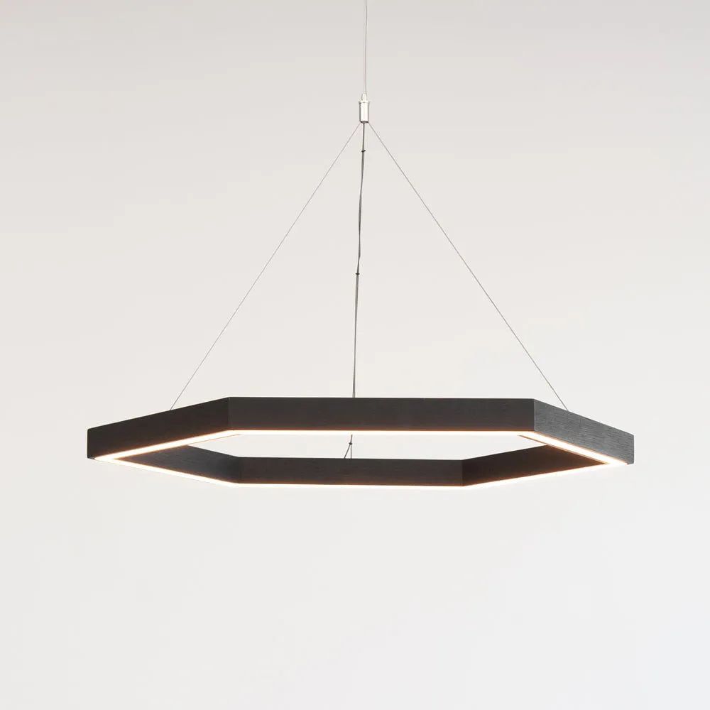 Hollis+Morris - Hexagon Chandelier - HEXACHANDELIER-LRG-OKB | Montreal Lighting & Hardware