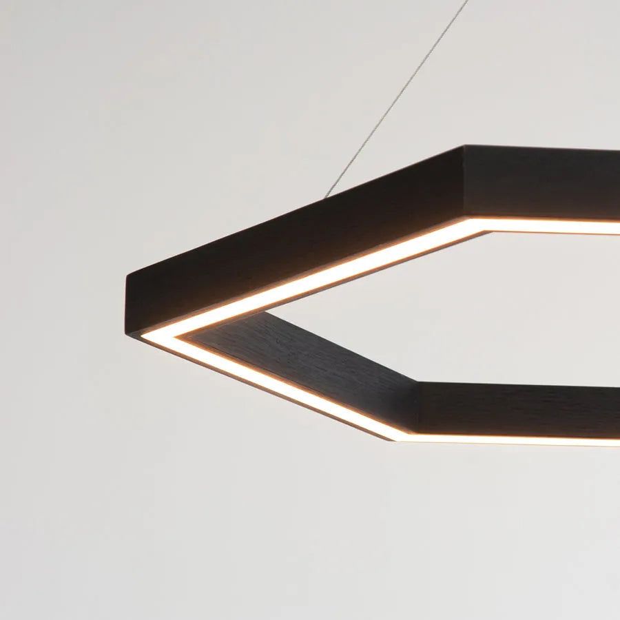 Hollis+Morris - Hexagon Chandelier - HEXACHANDELIER-LRG-OKB | Montreal Lighting & Hardware