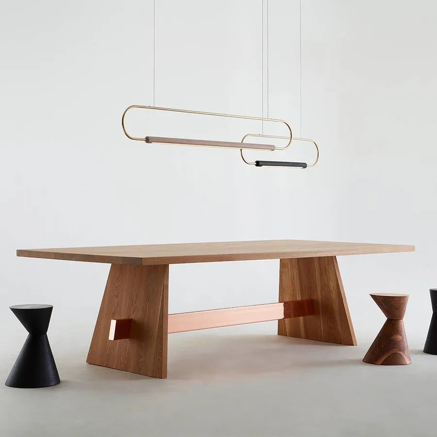 Hollis+Morris - Oldtown Stool - OLDT-OAK-BLK | Montreal Lighting & Hardware