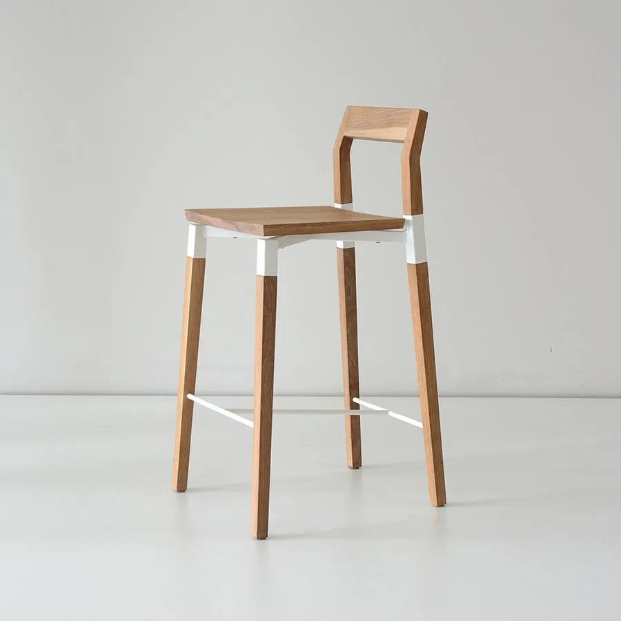 Hollis+Morris - Parkdale Stool - PARKBAR-OKB-BK | Montreal Lighting & Hardware