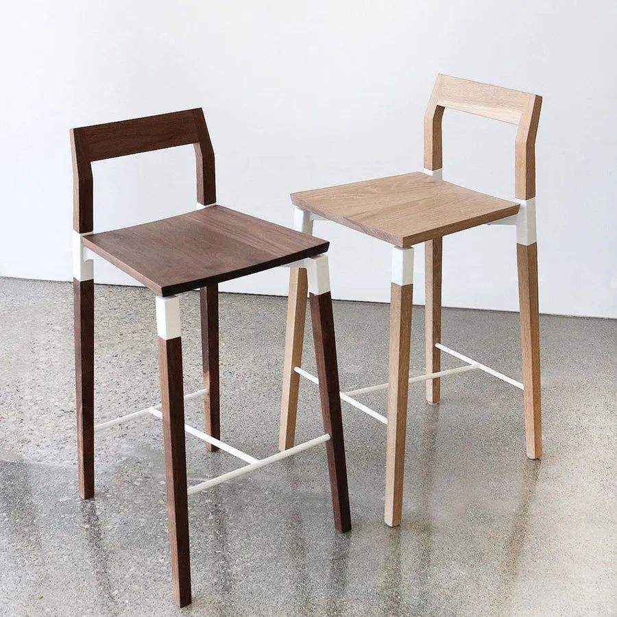 Hollis+Morris - Parkdale Stool - PARKBAR-OKB-BK | Montreal Lighting & Hardware