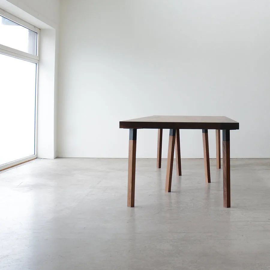 Hollis+Morris - Pier Dining Table - PIER-LG-OKB-BK | Montreal Lighting & Hardware