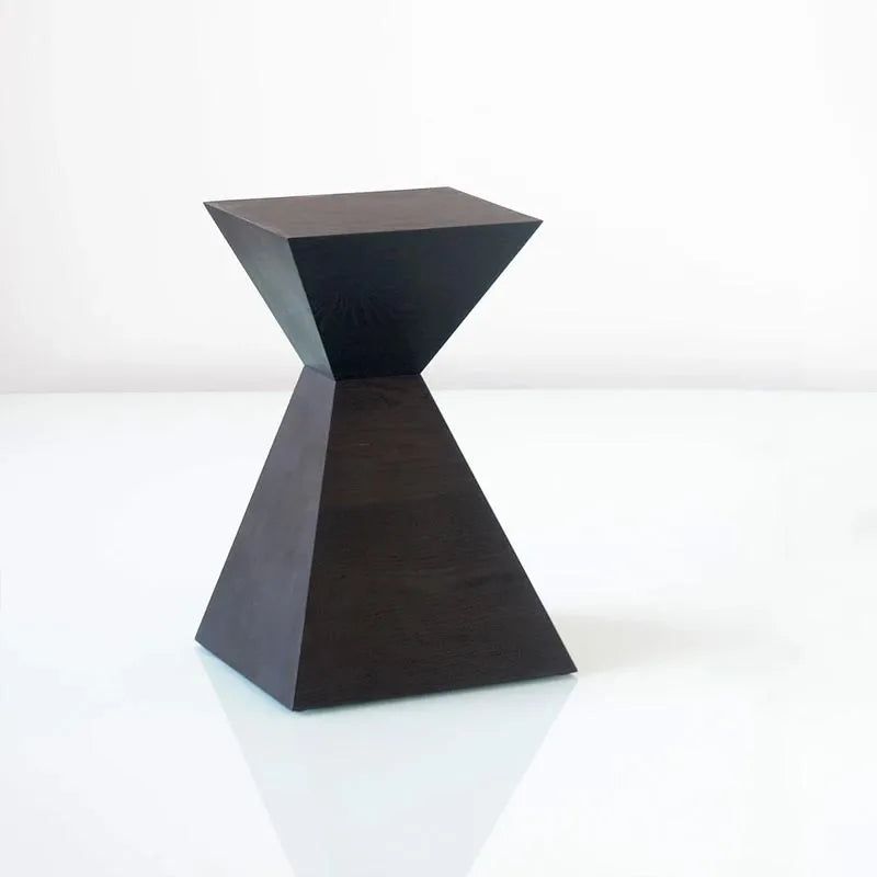 Hollis+Morris - Squaretown Stool - SQUR-OAK-BLK | Montreal Lighting & Hardware