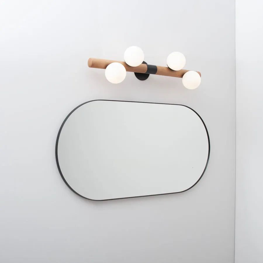 Hollis+Morris - Willow Bar Wall Sconce - WILOWALL-OKB-BLK | Montreal Lighting & Hardware