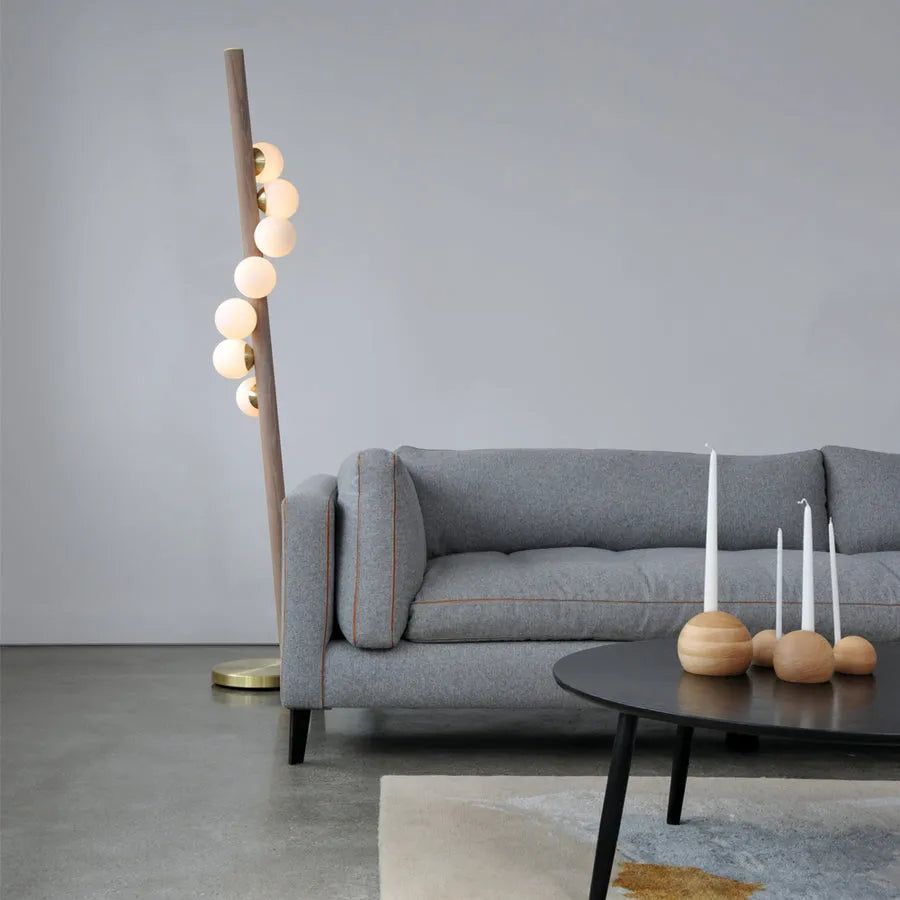 Hollis+Morris - Willow Floor Lamp - WILOFLOOR-5FT-OKB-BLK | Montreal Lighting & Hardware