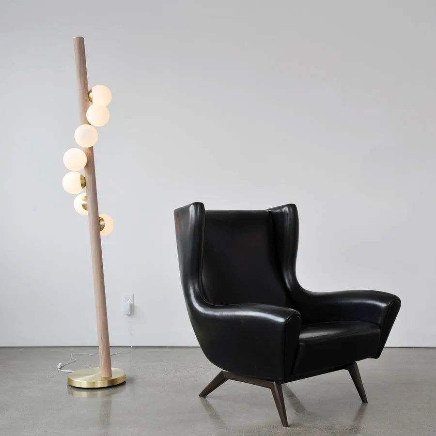 Hollis+Morris - Willow Floor Lamp - WILOFLOOR-5FT-OKB-BLK | Montreal Lighting & Hardware