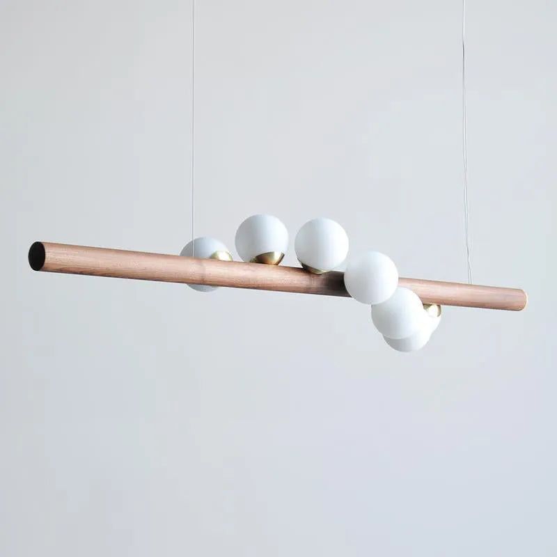 Hollis+Morris - Willow Horizontal Pendant - WILOHORIZ-5FT-OKB-BLK | Montreal Lighting & Hardware