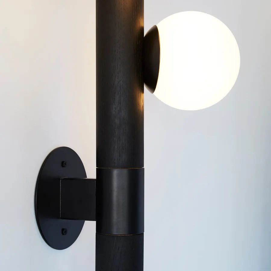 Hollis+Morris - Willow Wall Sconce - WILOSCONCE-LFT-OKB-BLK | Montreal Lighting & Hardware