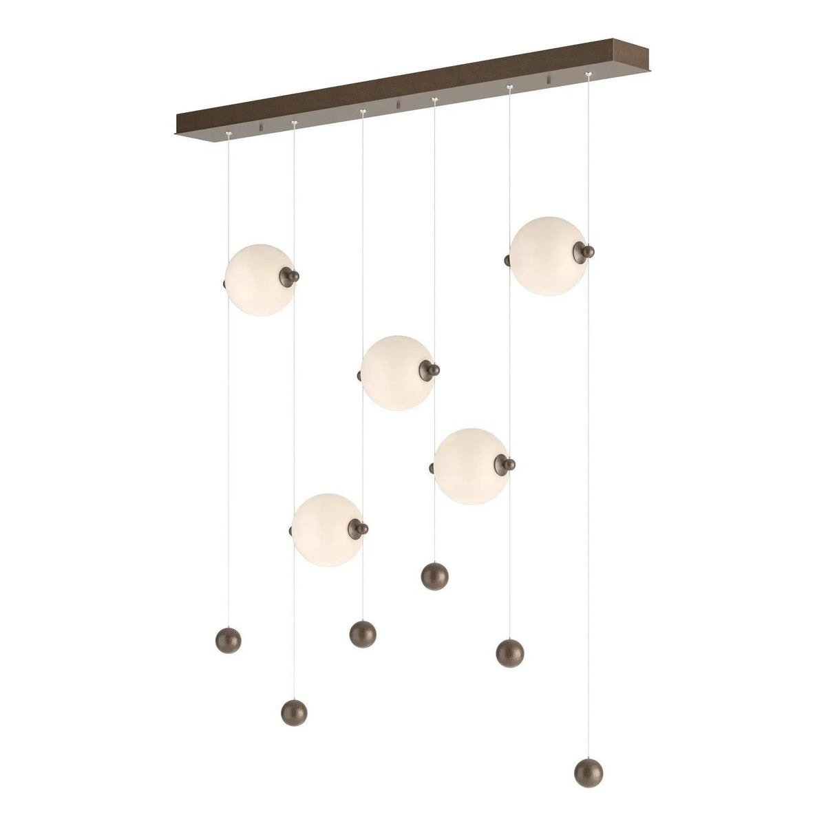 Hubbardton Forge - Abacus LED Linear Pendant - 139050-LED-STND-05-GG0668 | Montreal Lighting & Hardware