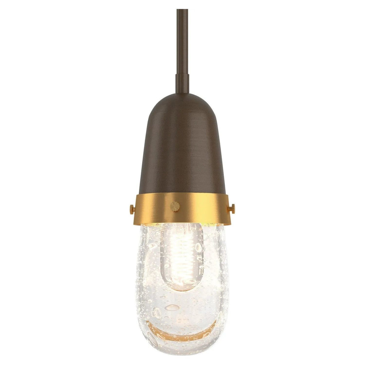 Hubbardton Forge - Fizz Mini Pendant - 187000-SKT-MULT-05-BR-YG0512 | Montreal Lighting & Hardware