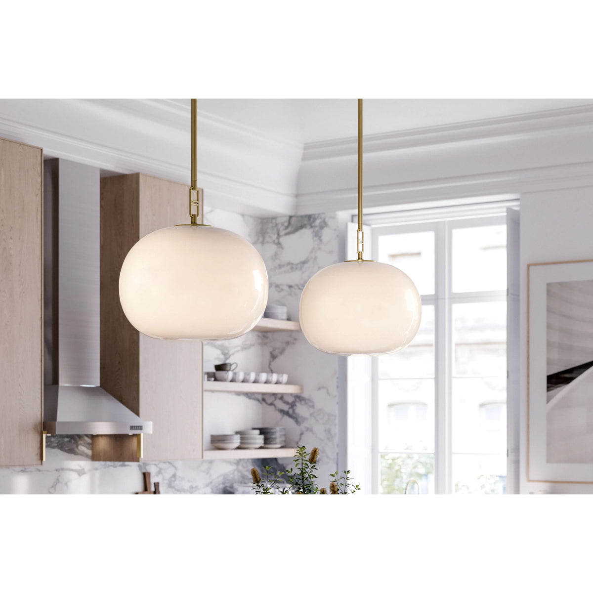 Hudson Valley Lighting - Ingels Pendant - 9717-AGB | Montreal Lighting & Hardware