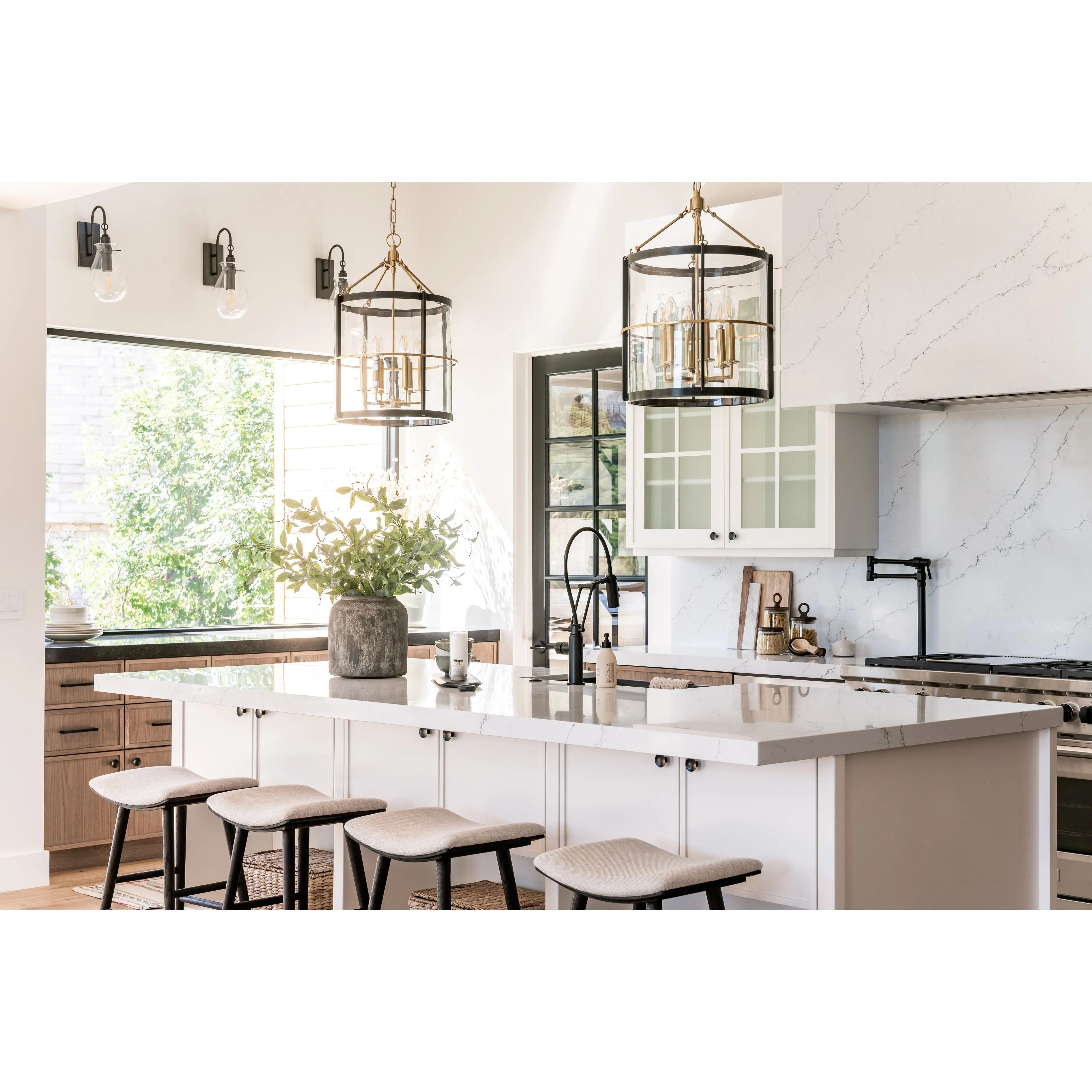 Hudson Valley Lighting - Ren Pendant - BKO200-AOB | Montreal Lighting & Hardware