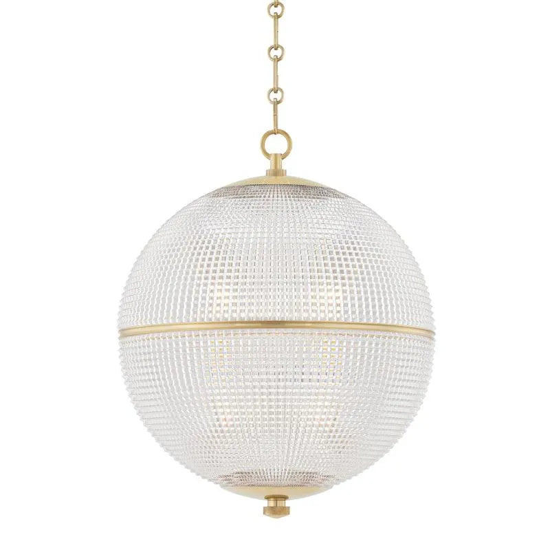 Hudson Valley Lighting - Sphere No. 3 Pendant - MDS801-AGB | Montreal Lighting & Hardware