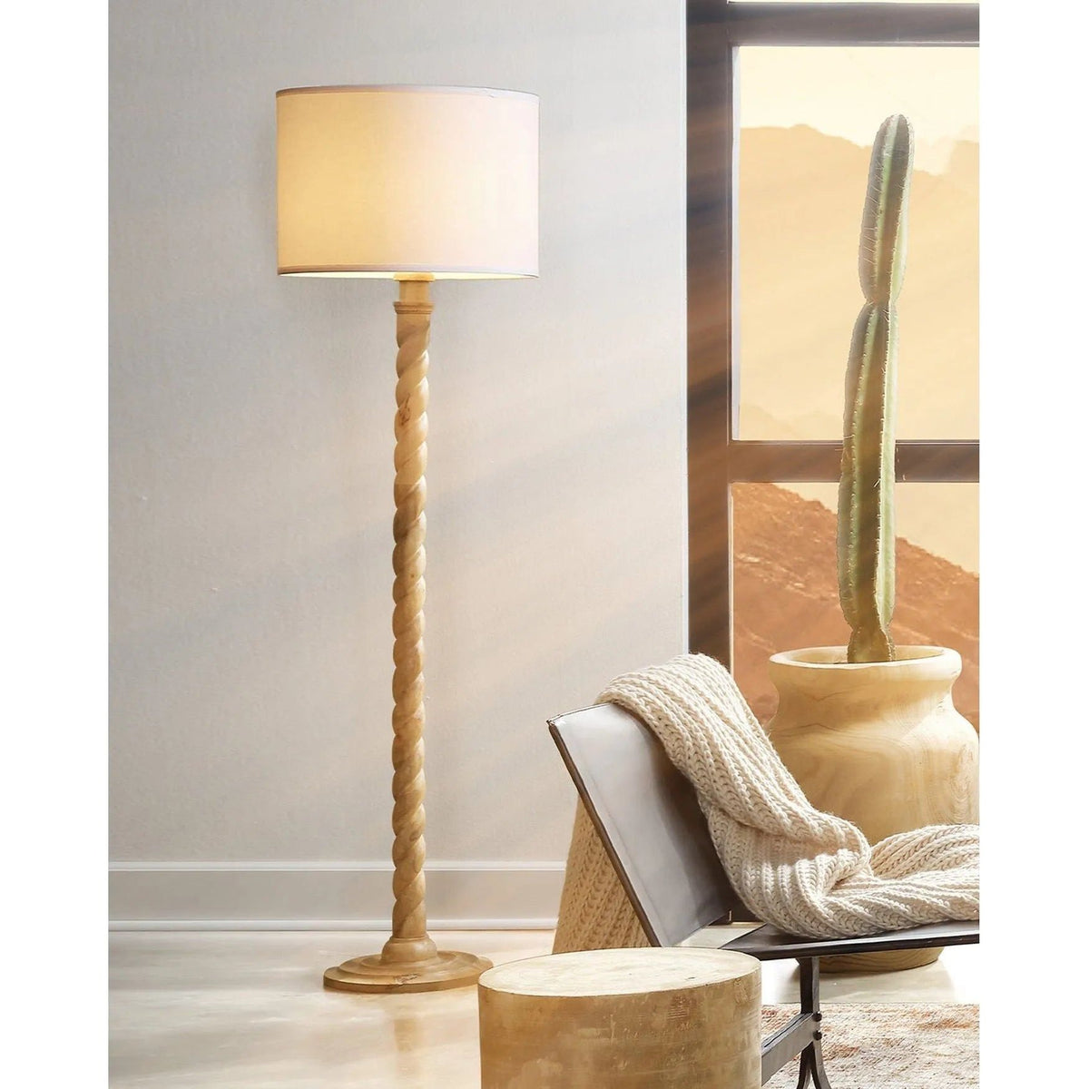 Jamie Young Company - Barley Twist Floor Lamp - 1BARL-FLBK | Montreal Lighting & Hardware