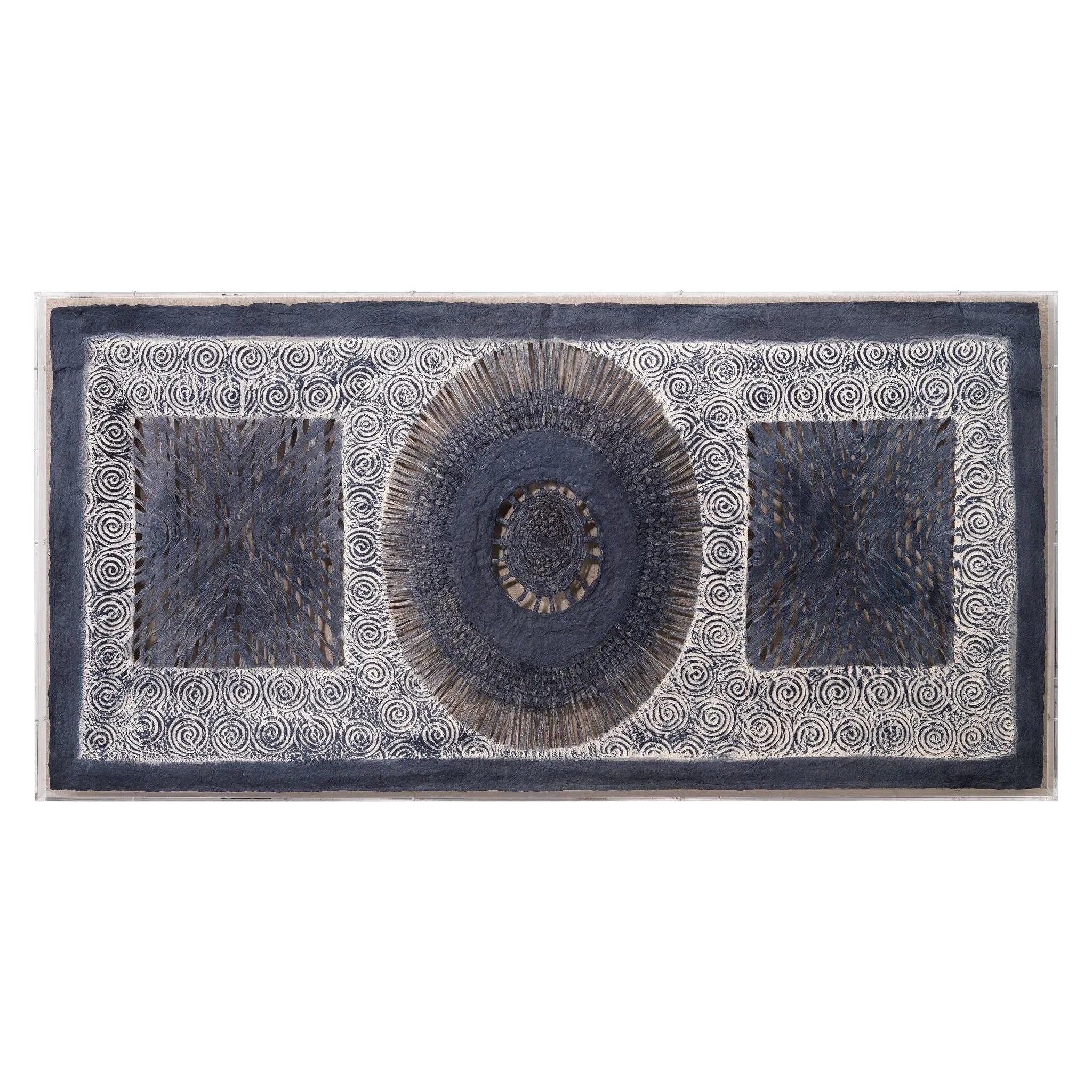 Jamie Young Company - Batik Rectangle Framed Wall Art - 8BATI-RECTIN | Montreal Lighting & Hardware