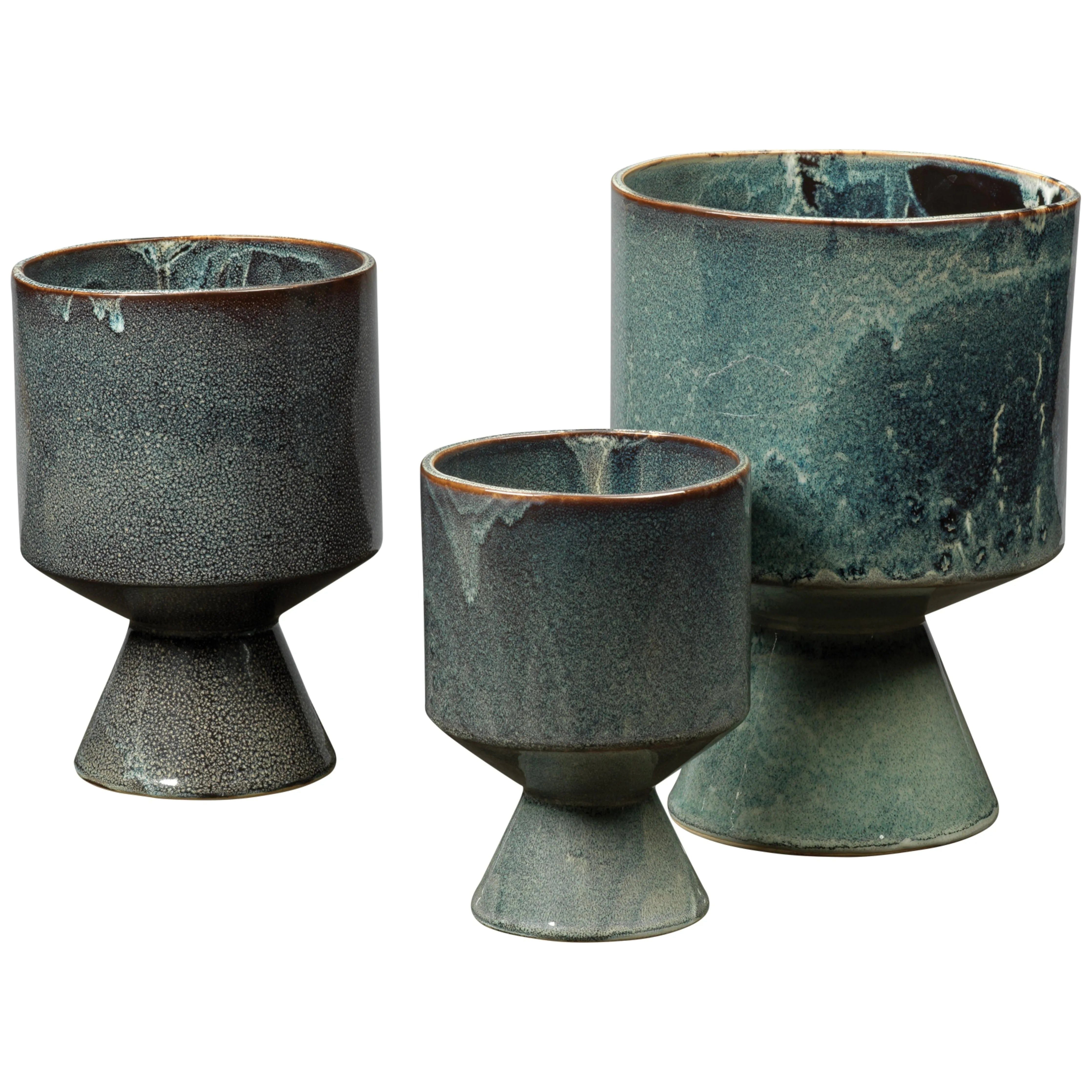 Jamie Young Company - Berkeley Pots (set of 3) - 7BERK-POBL | Montreal Lighting & Hardware