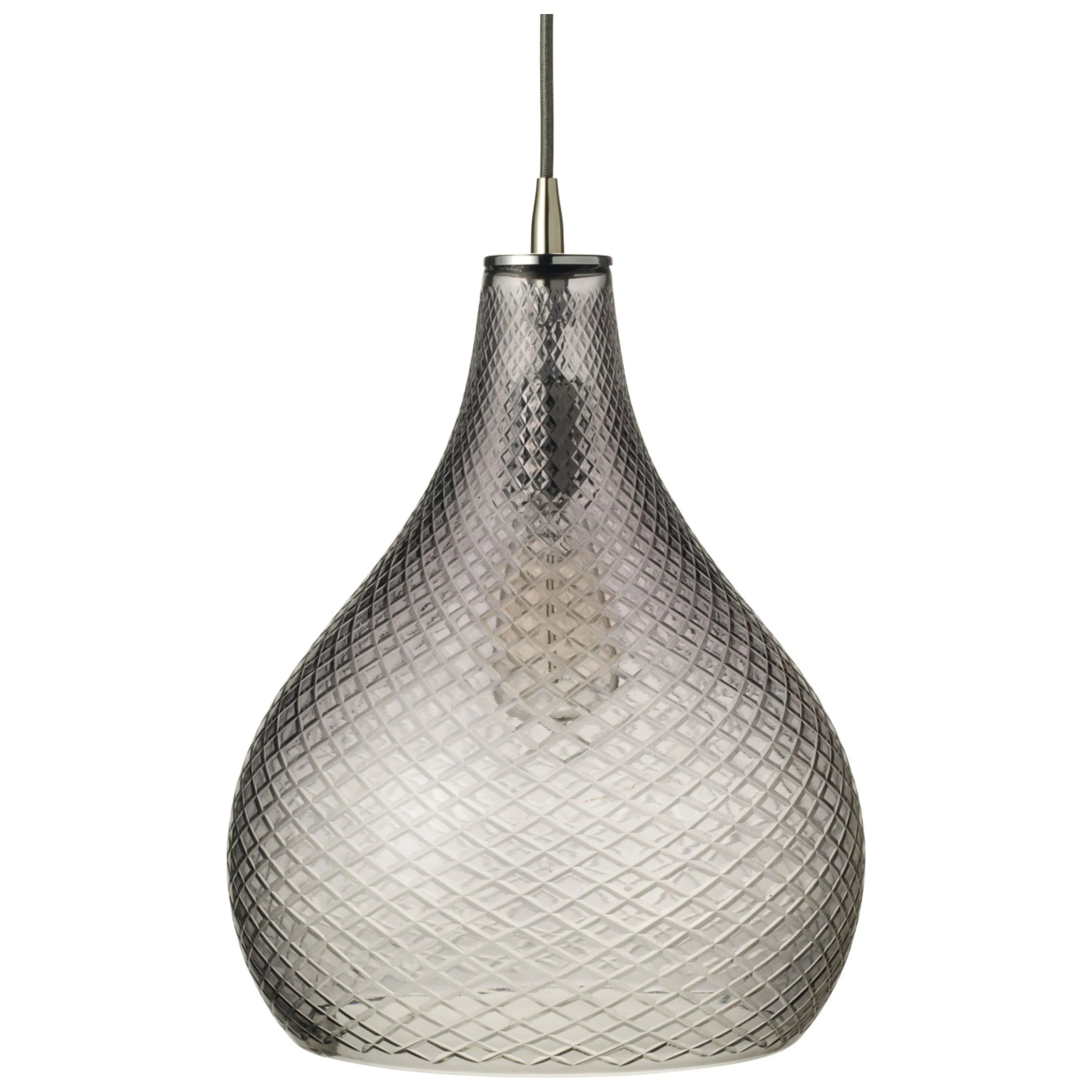 Jamie Young Company - Cut Glass Curved Pendant - 5CGCURV-LGGR | Montreal Lighting & Hardware