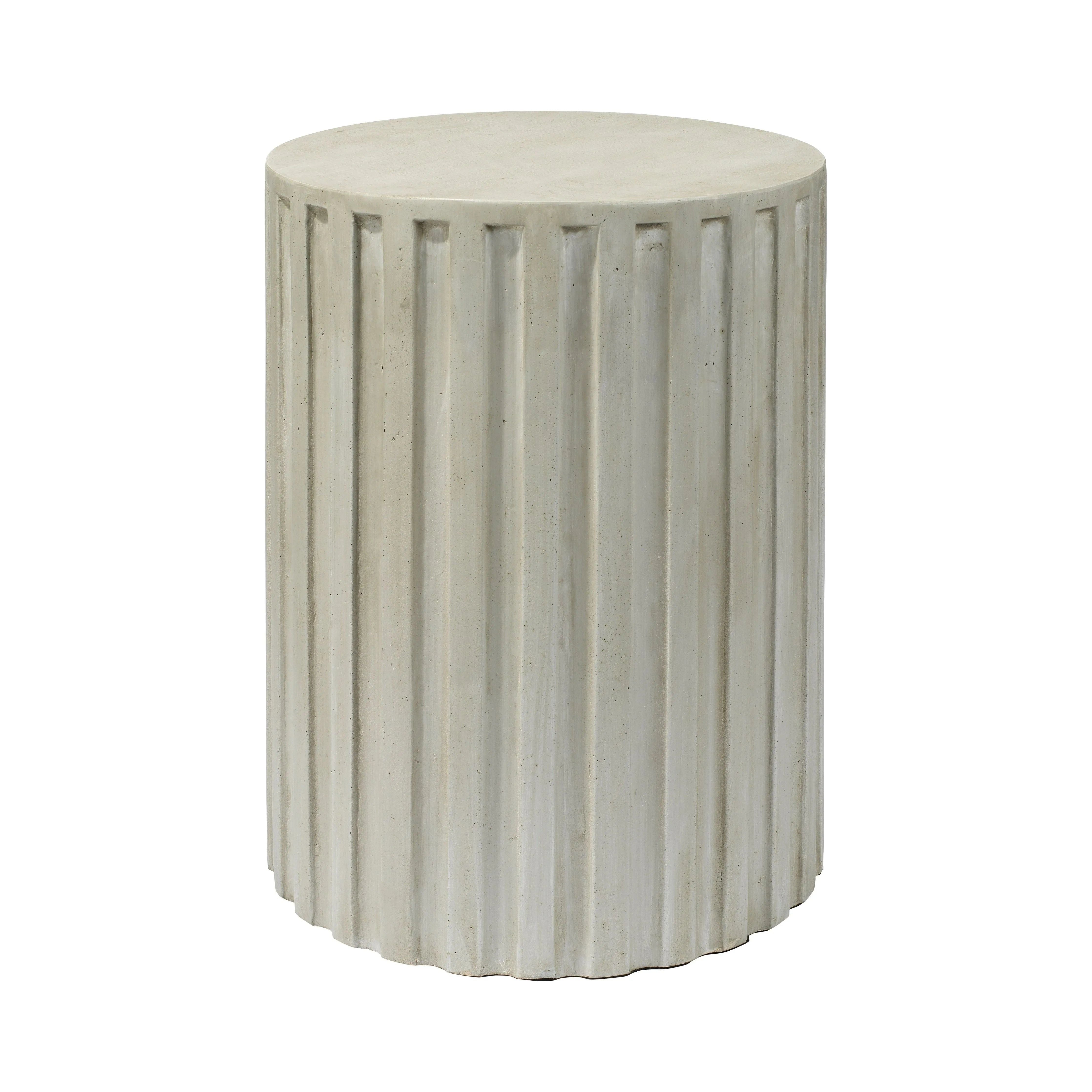 Jamie Young Company - Fluted Column Side Table - 20FLUT-STGR | Montreal Lighting & Hardware