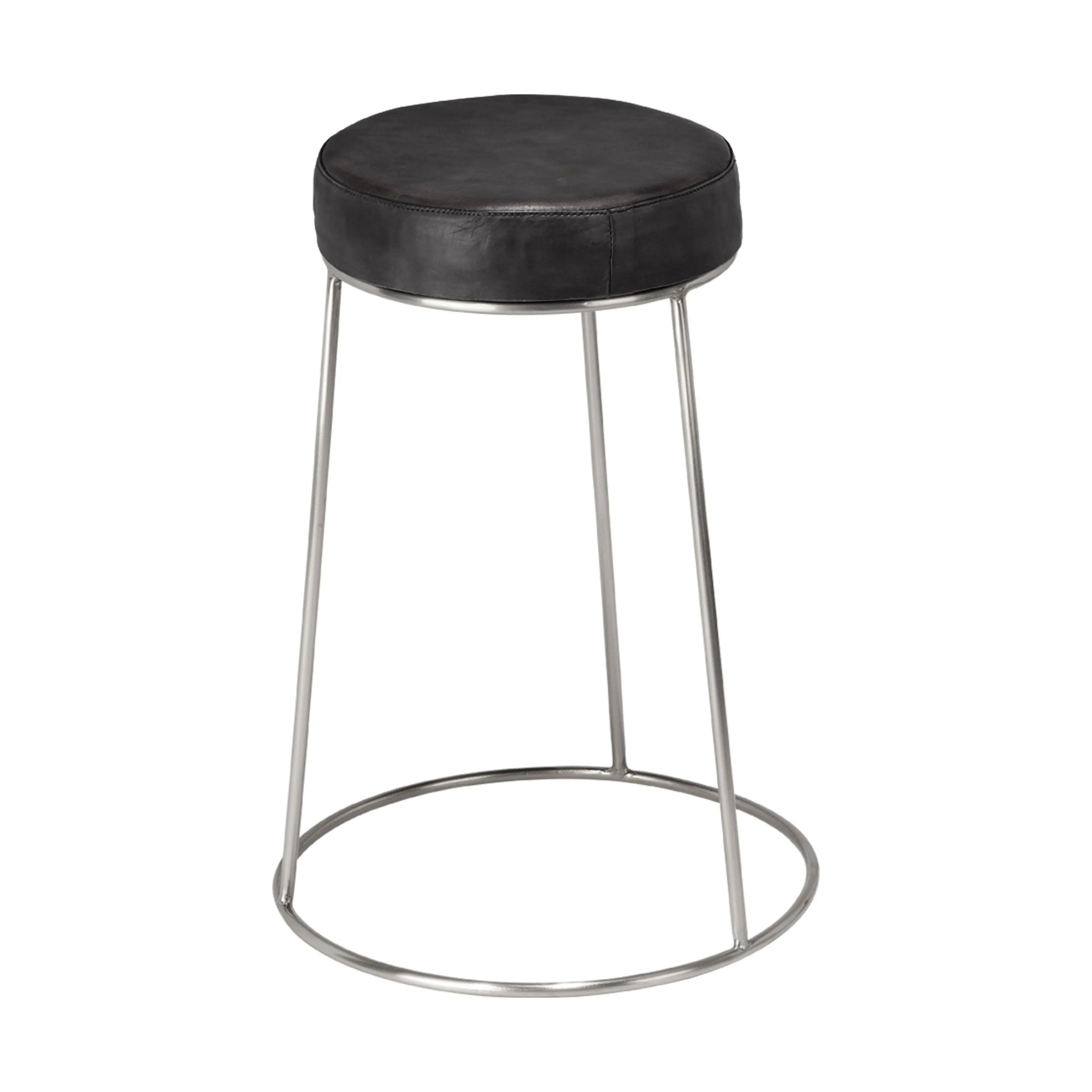 Jamie Young Company - Henry Round Leather Counter Stool - LS20HENCSCHA | Montreal Lighting & Hardware