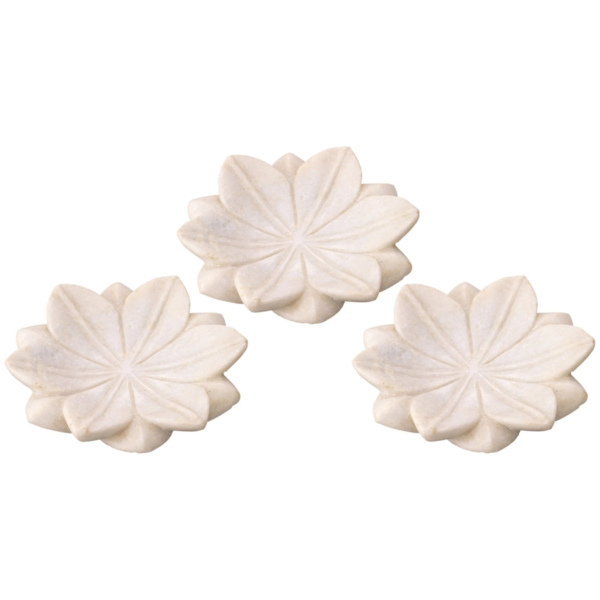 Jamie Young Company - Lotus Plates (Set of 3) - 7LOTU-SMWH | Montreal Lighting & Hardware