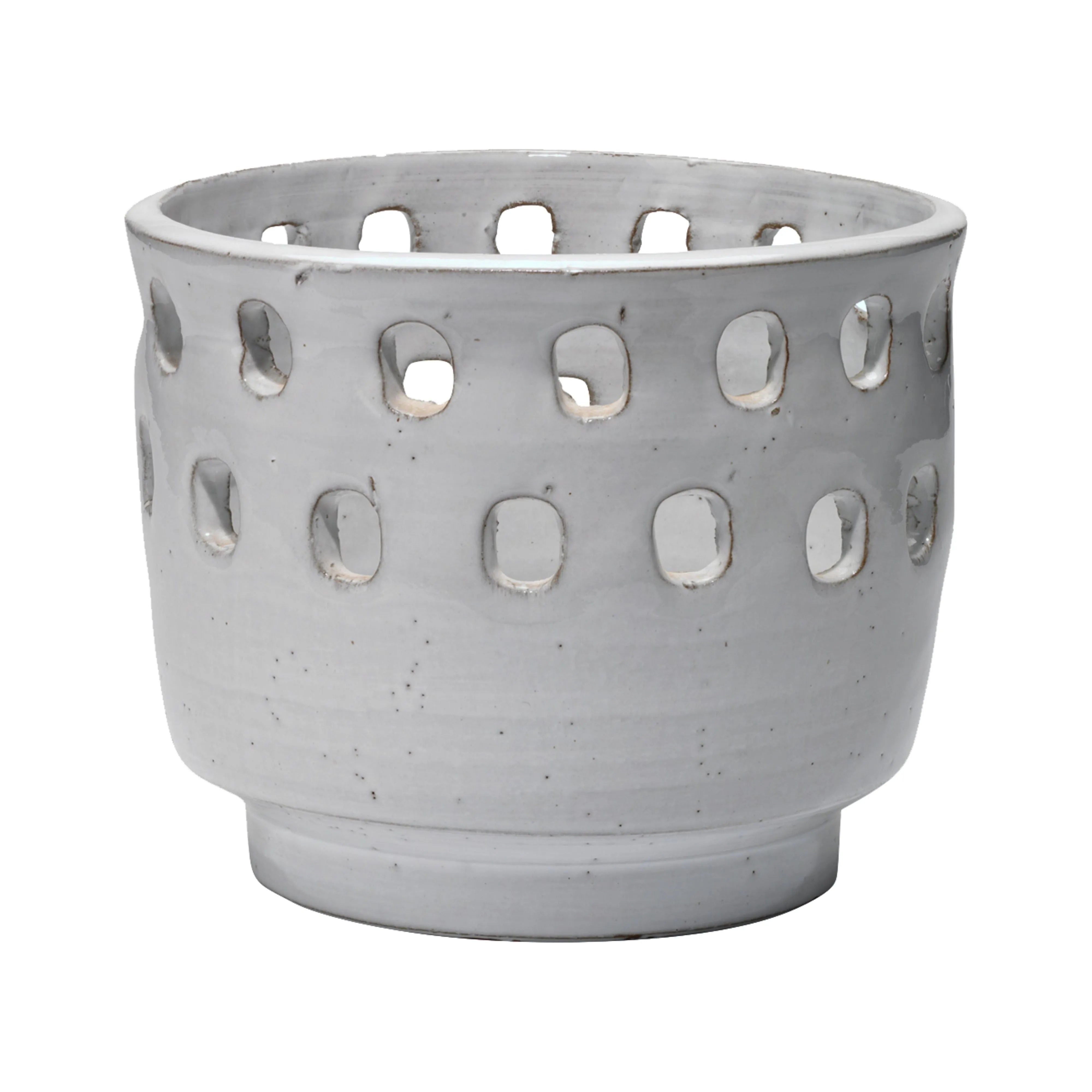 Jamie Young Company - Perforated Pot - 7PERF-LGWH | Montreal Lighting & Hardware