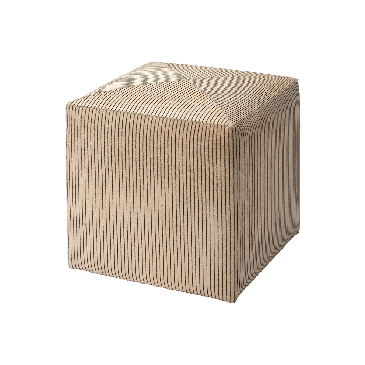 Jamie Young Company - Pinstriped Ottoman - 20PINS-SMCR | Montreal Lighting & Hardware