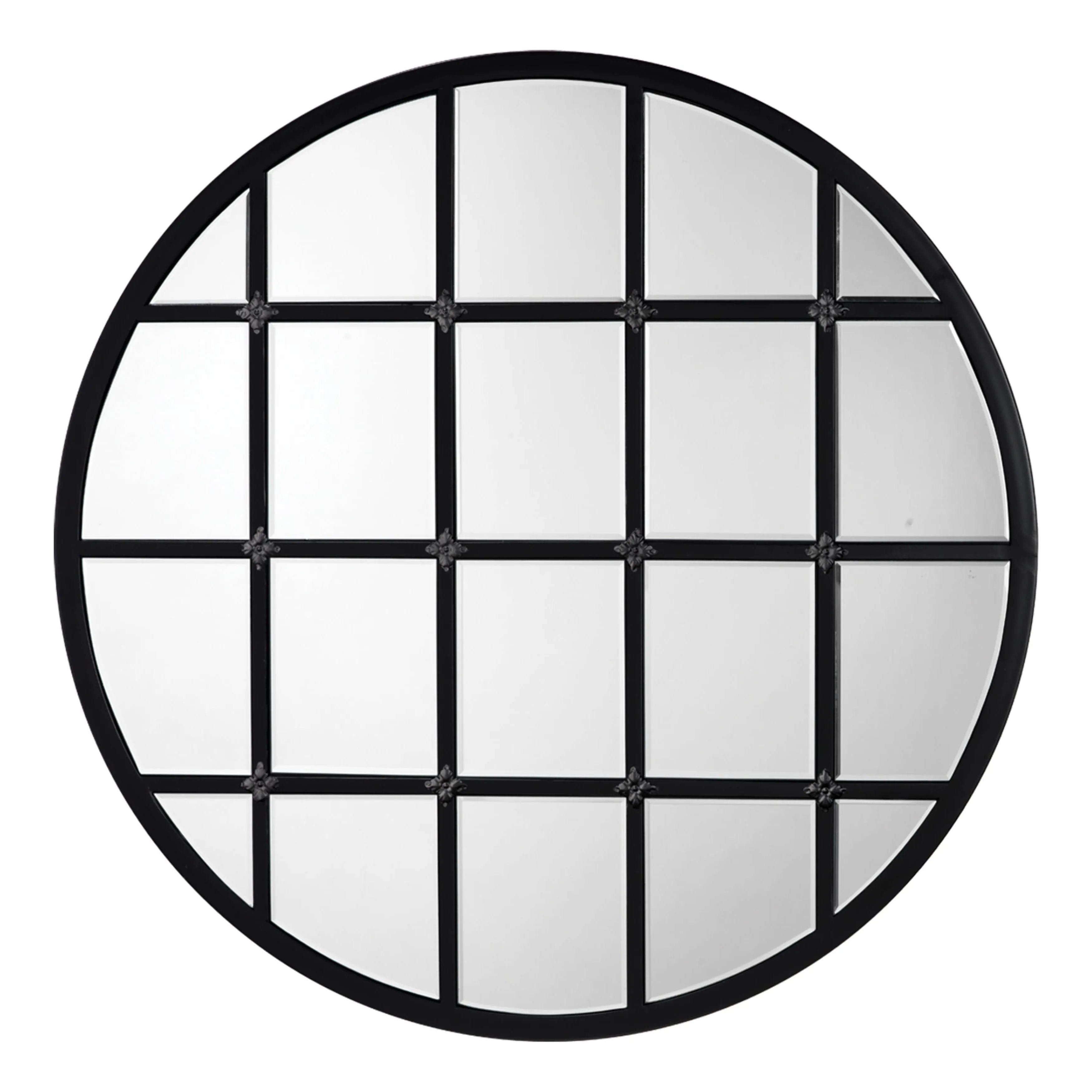 Jamie Young Company - Round Metal Grid Mirror - BL2116-M1 | Montreal Lighting & Hardware