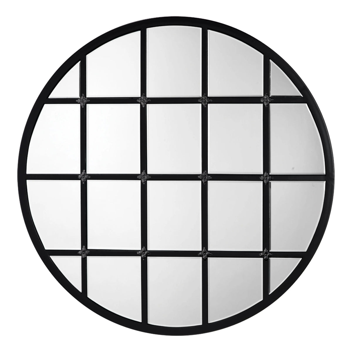 Jamie Young Company - Round Metal Grid Mirror - BL2116-M1 | Montreal Lighting & Hardware