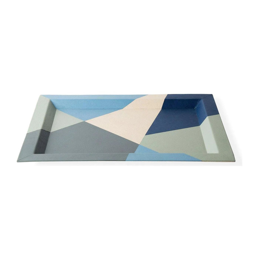 Torino Fractal Leather Tray | Jonathan Adler