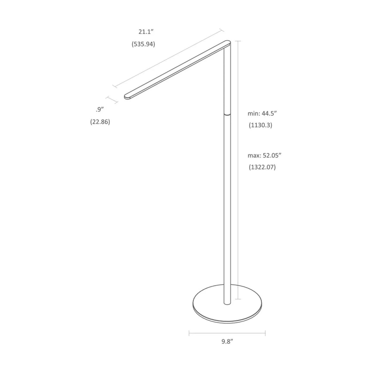 Koncept - Lady7 LED Floor Lamp - L7-MBK-FLR | Montreal Lighting & Hardware