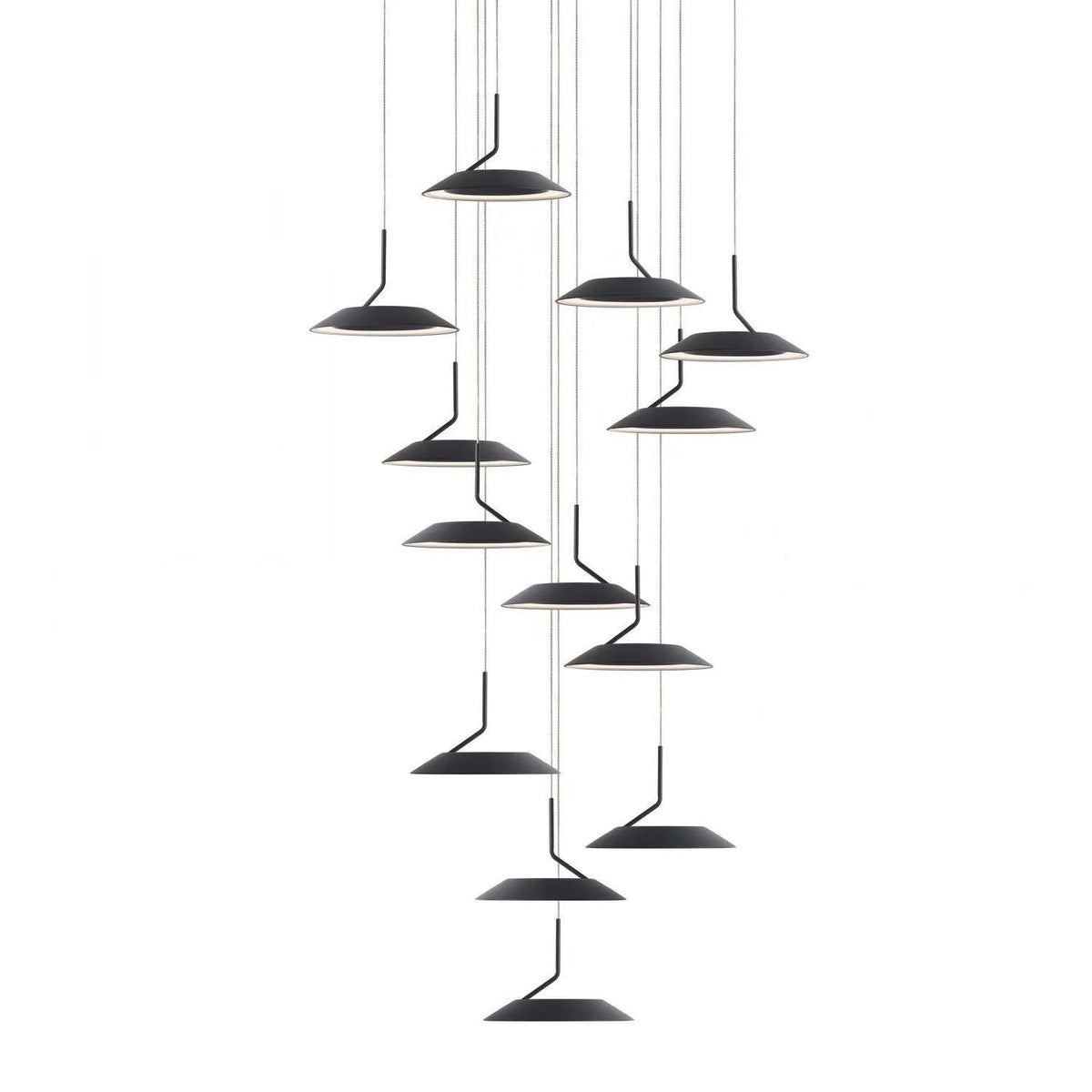 Koncept - Royyo LED 13-Light Pendant - RYP-C13-SW-MTB | Montreal Lighting & Hardware