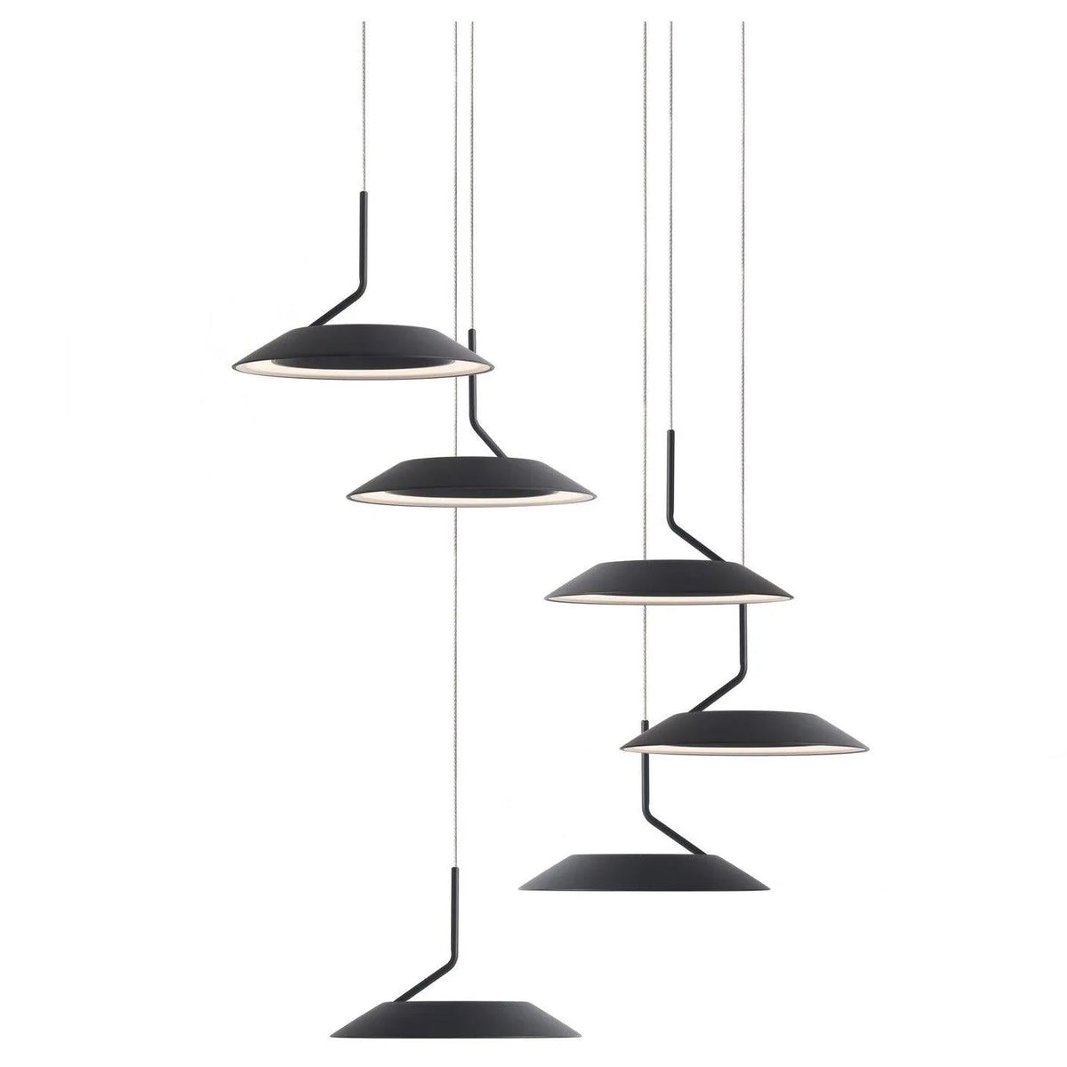 Koncept - Royyo LED 6-Light Pendant - RYP-C6-SW-MTB | Montreal Lighting & Hardware