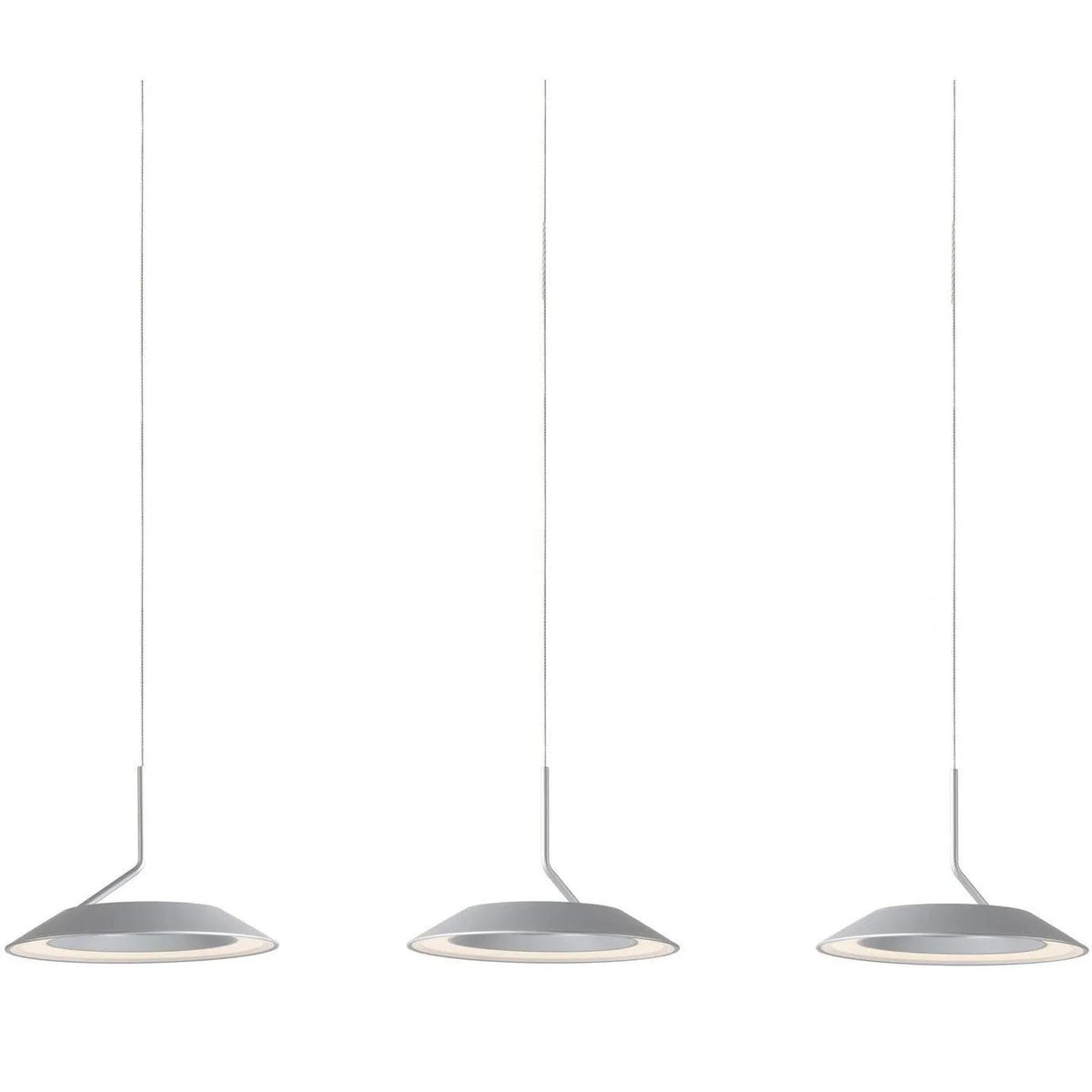 Koncept - Royyo LED Three Light Linear Suspension - RYP-L3-SW-SIL | Montreal Lighting & Hardware