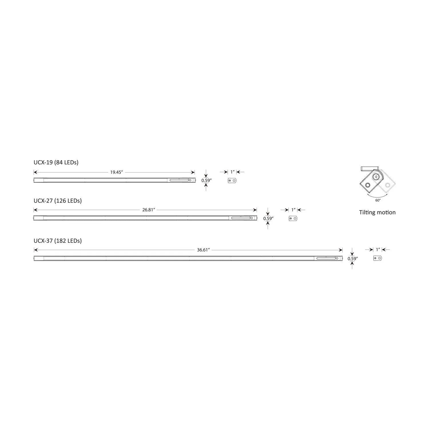 Koncept - UCX pro LED Undercabinet Lighting - UCX-19-SIL-1PK | Montreal Lighting & Hardware