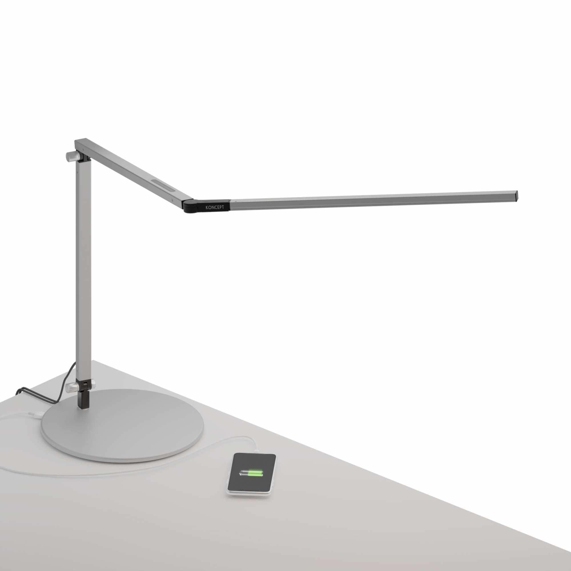 Koncept Lady Floor Lamp with USB Charging Port in Metallic Black, L7-MBK-FLR - 2