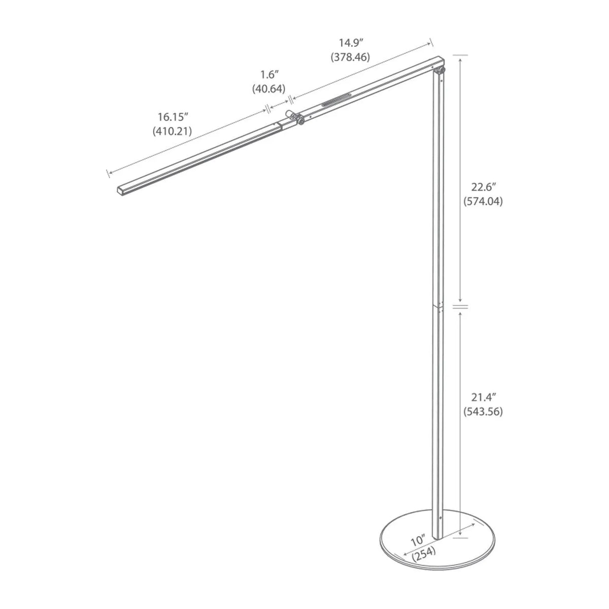 Koncept - Z-Bar LED Floor Lamp - AR5000-CD-MBK-FLR | Montreal Lighting & Hardware