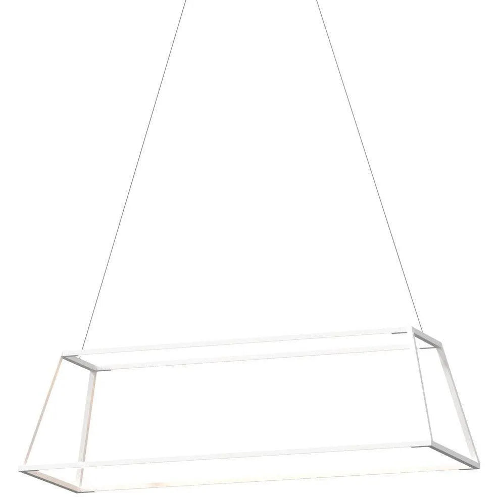 Koncept - Z-Bar Rise Rectangle 38-Inch LED Pendant - ZBP-38-RR-SW-MWT-CNP | Montreal Lighting & Hardware