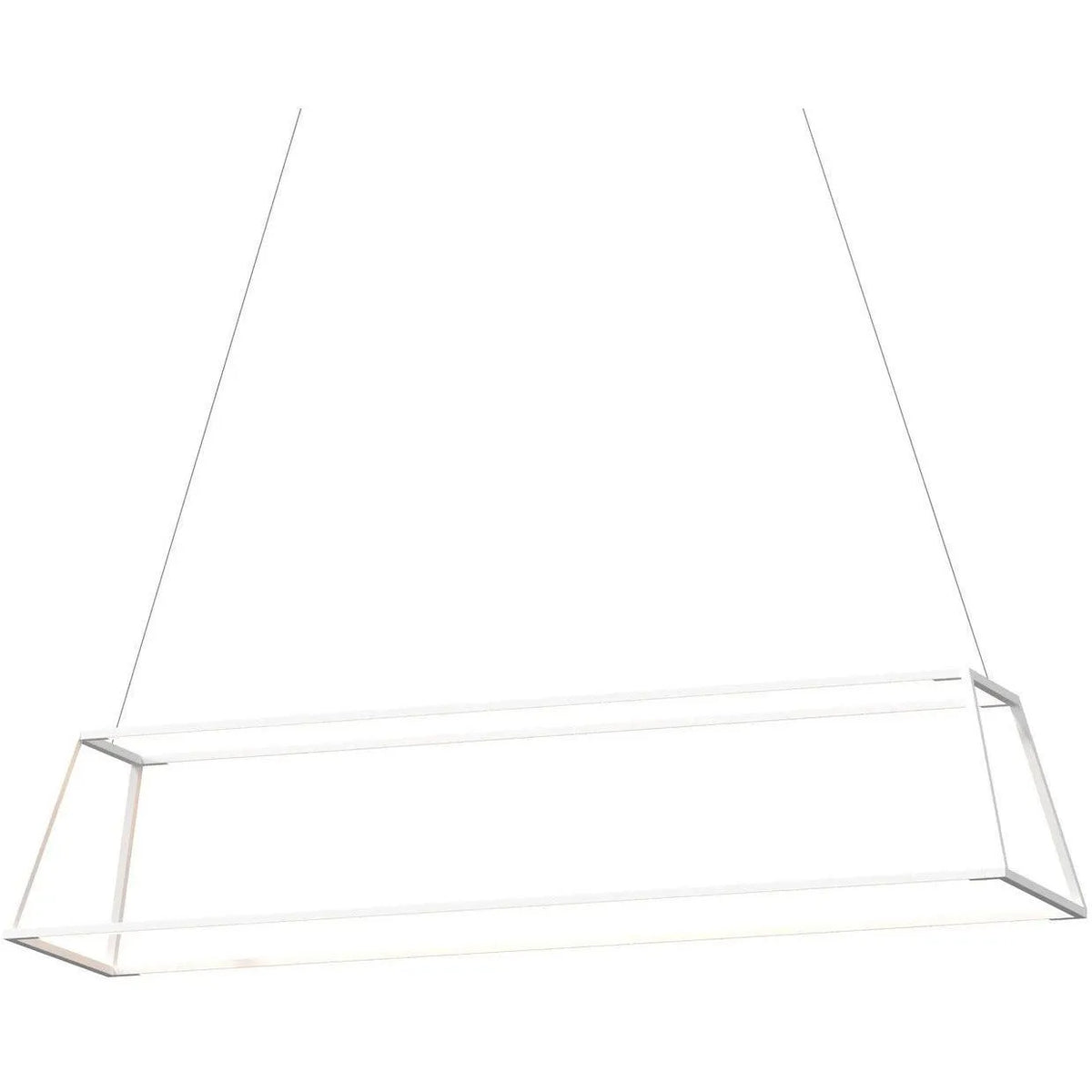 Koncept - Z-Bar Rise Rectangle 54-Inch LED Pendant - ZBP-54-RR-SW-MWT-CNP | Montreal Lighting & Hardware