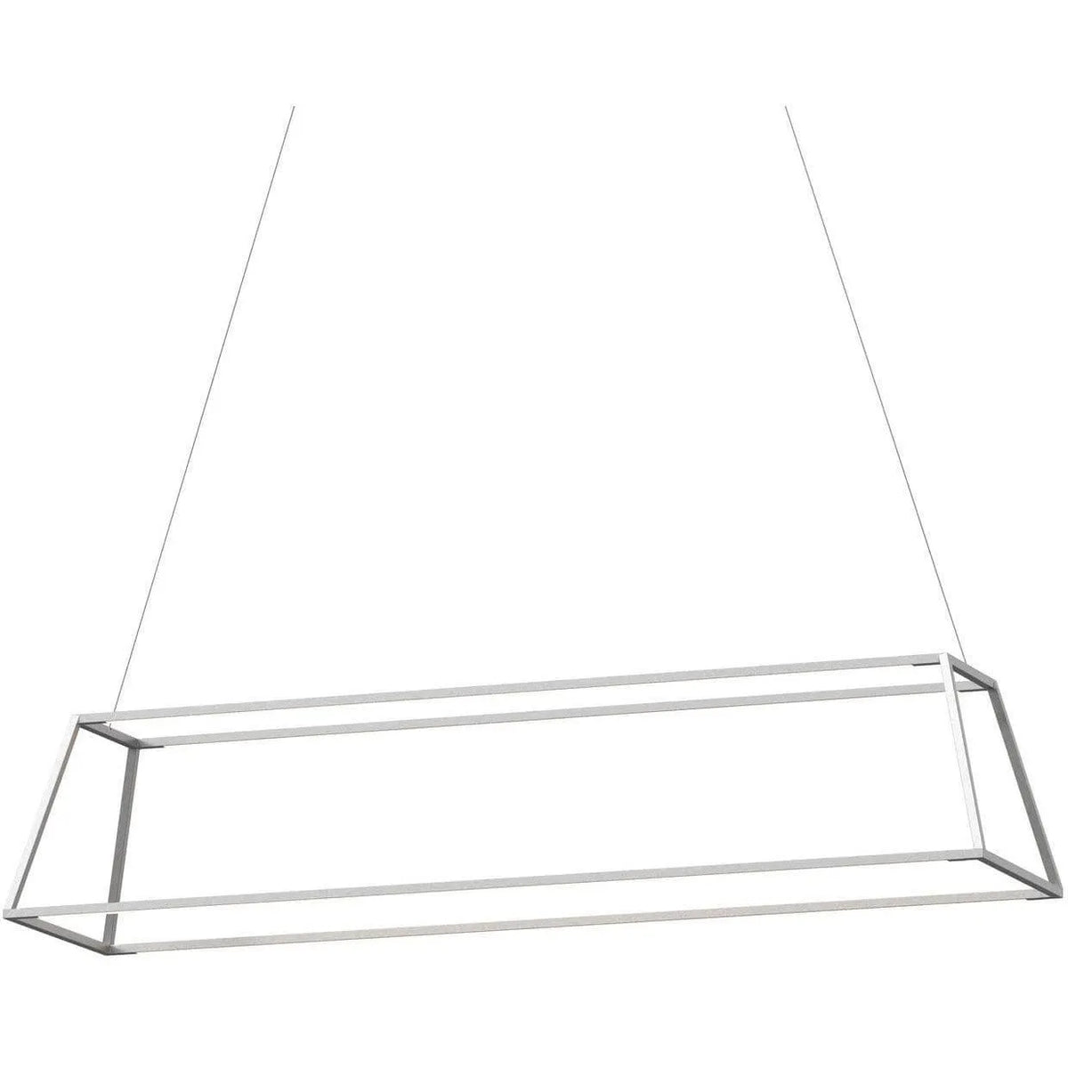 Koncept - Z-Bar Rise Rectangle 54-Inch LED Pendant - ZBP-54-RR-SW-SIL-CNP | Montreal Lighting & Hardware