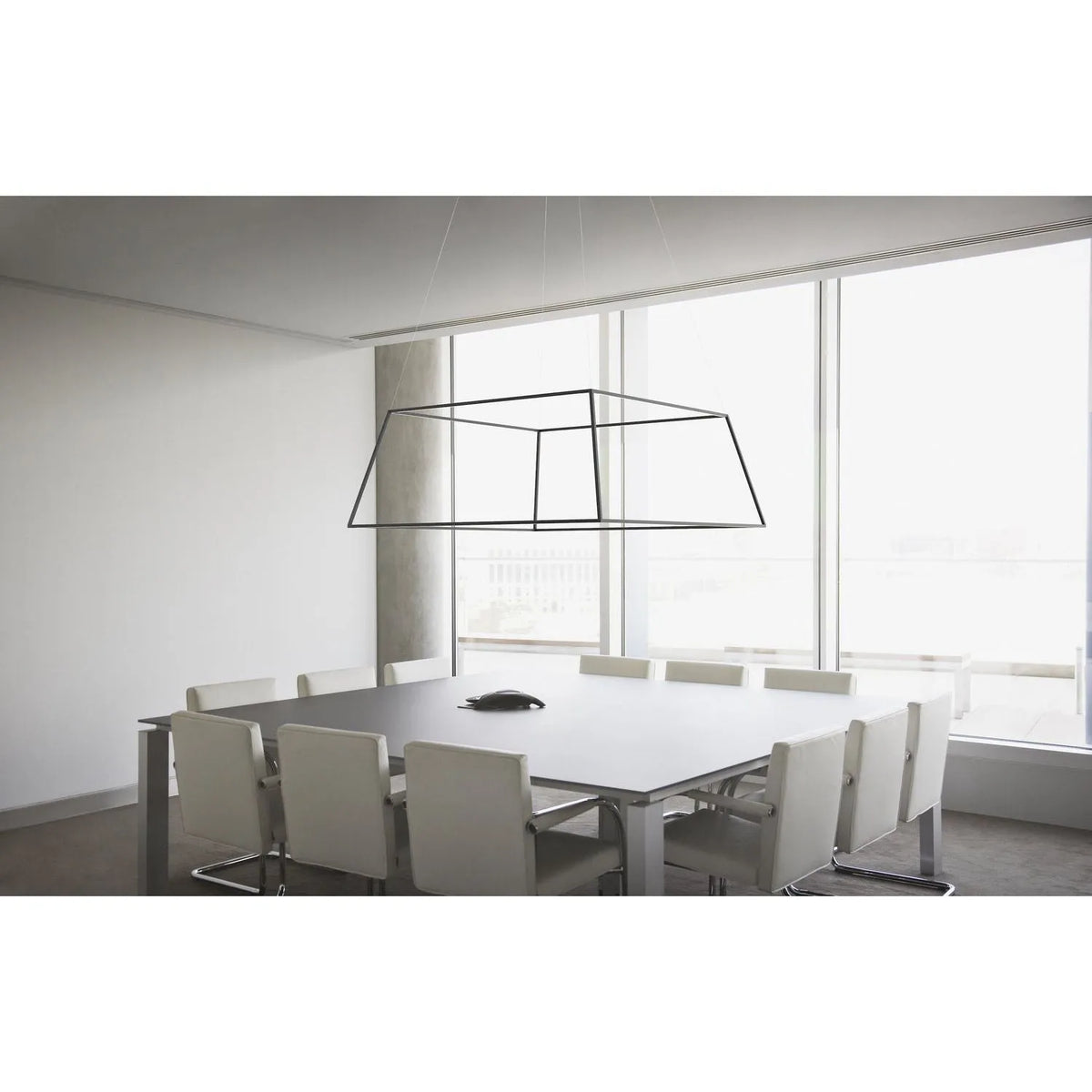 Koncept - Z-Bar Rise Square 48-Inch LED Pendant - ZBP-48-RS-SW-MTB-CNP | Montreal Lighting & Hardware