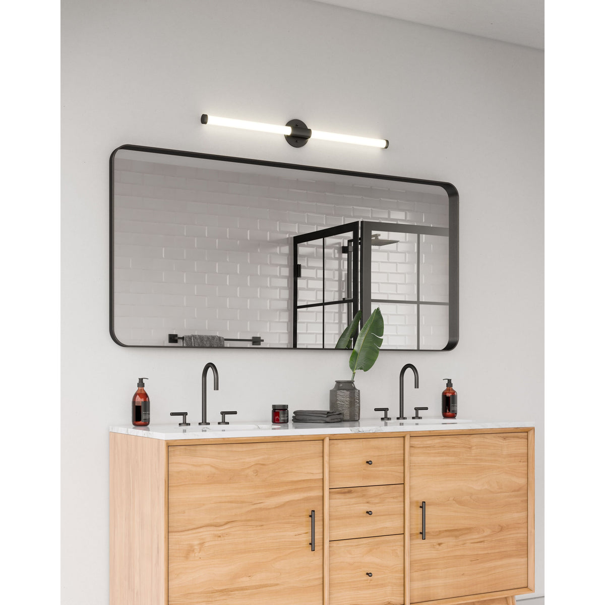 Kuzco Lighting - Akari LED Vanity - VL18524-BK | Montreal Lighting & Hardware