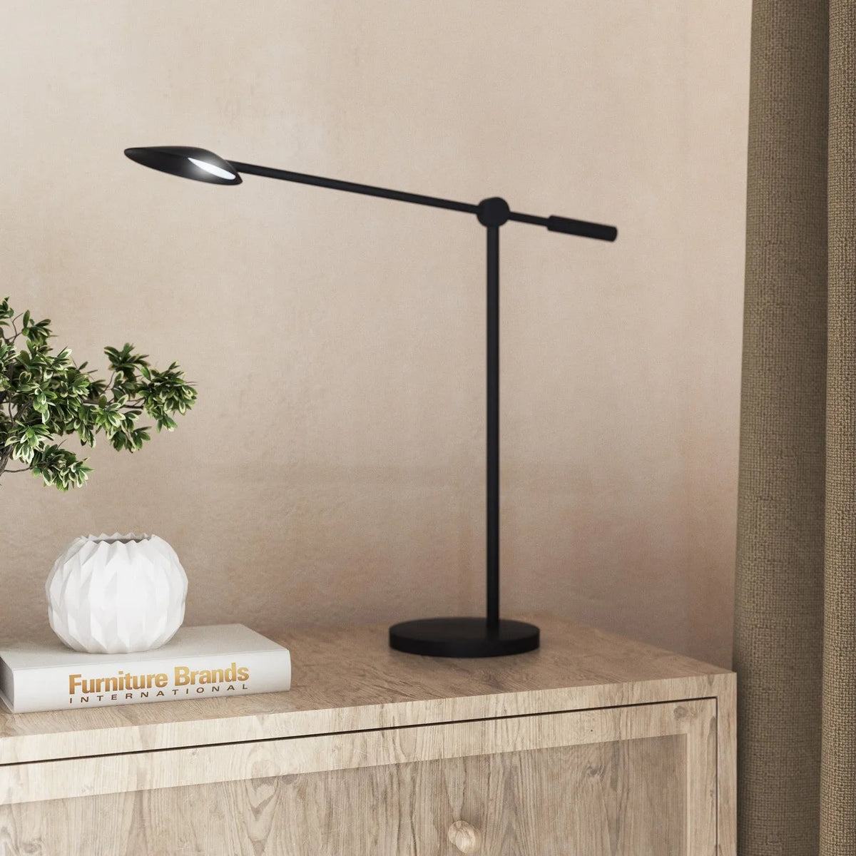 Kuzco Lighting - Rotaire LED Table Lamp - TL90118-BK | Montreal Lighting & Hardware